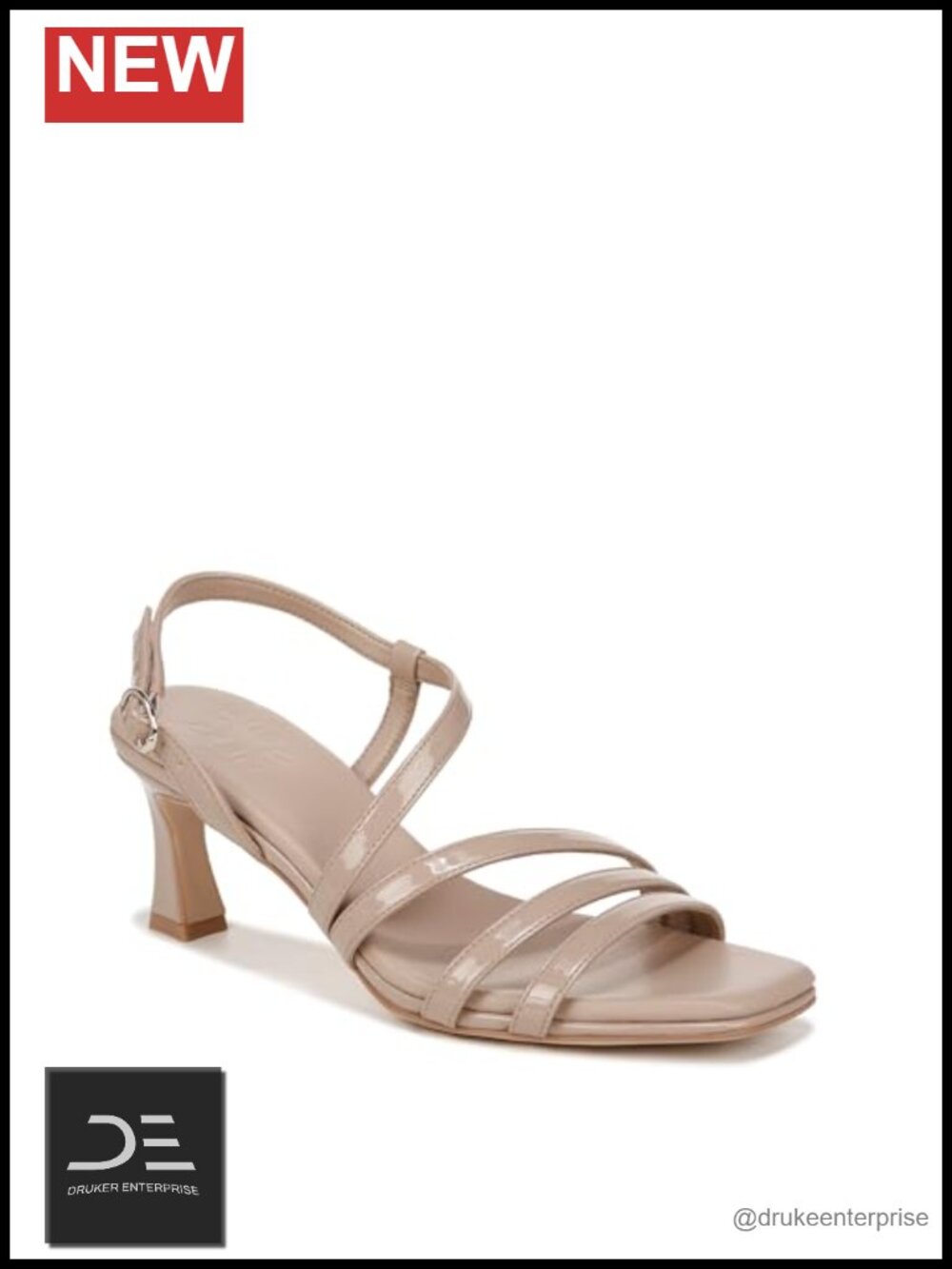 Women's Leather Sandals with Hook-and-Loop Closure
